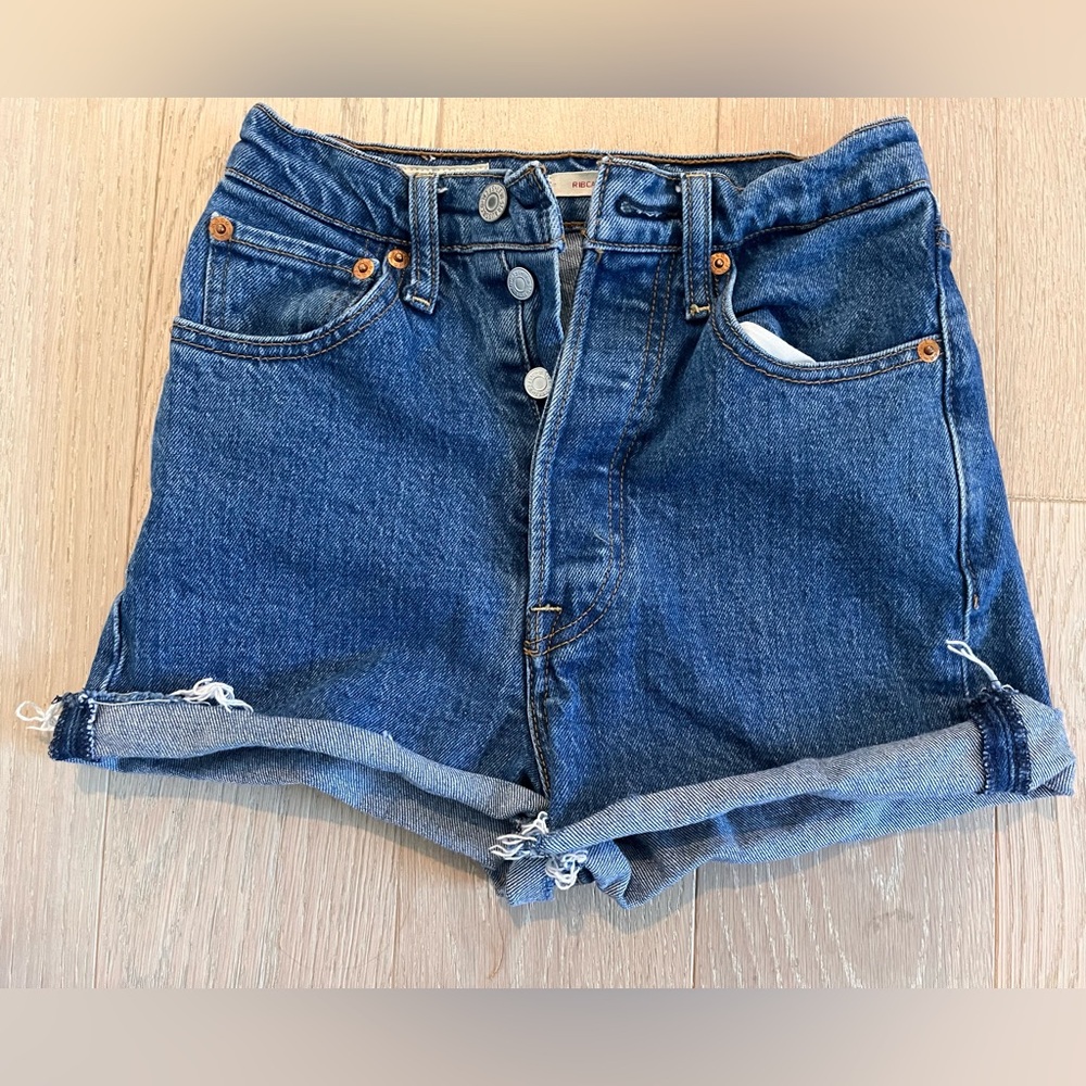 Levi’s Denim Blue Button Fly Women's Shorts